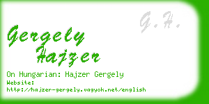 gergely hajzer business card